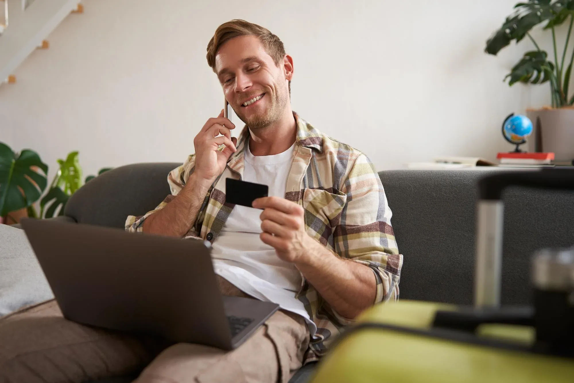 Secure payment interface with credit card options